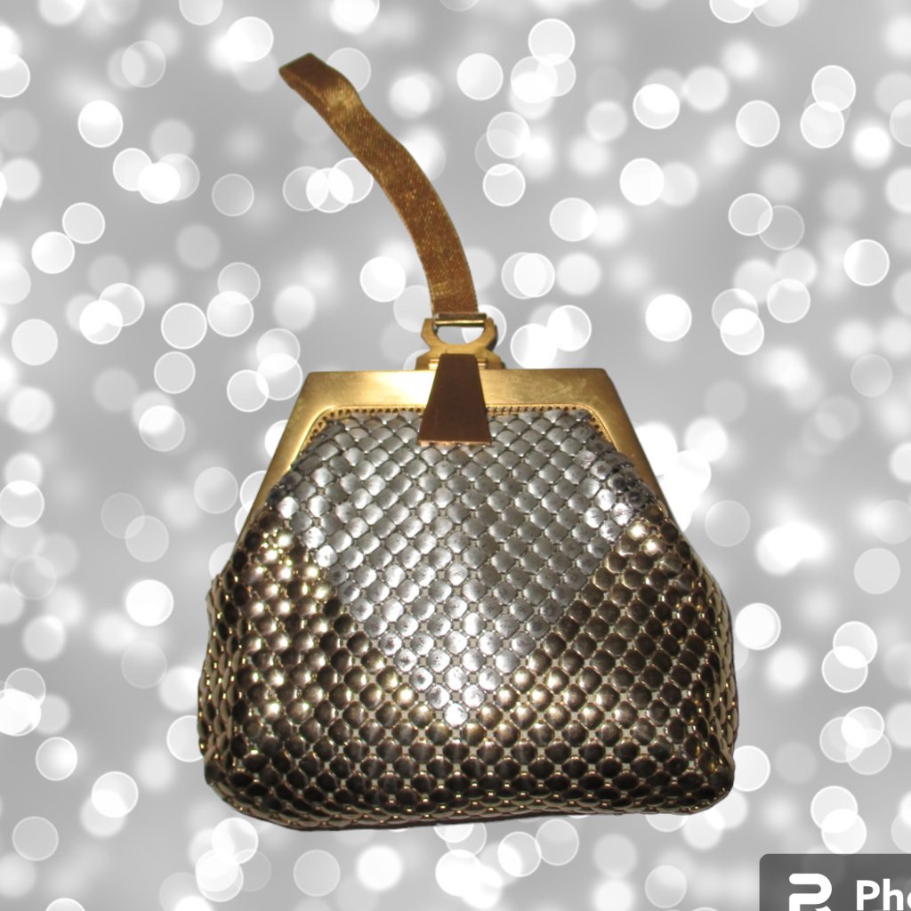 Whiting And Davis Antique Gold Mesh Handbag